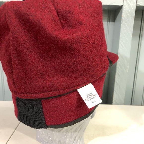 6 5/8 Langenberg Wool Winter Hat Langenberg Made USA Ear Flaps - Picture 10 of 10